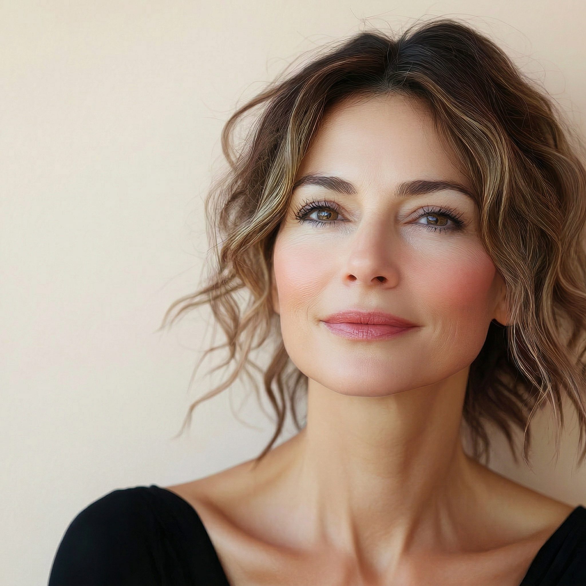 Belkyra double chin treatment — portrait of a woman with a smooth, defined jawline and neck